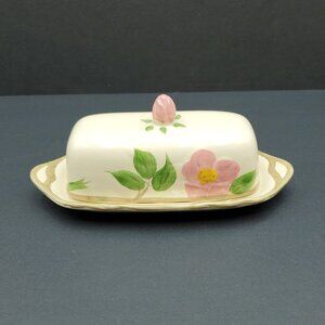 Franciscan Desert Rose Covered Butter Dish Butter Keeper 1/4 Lb Butter Plate